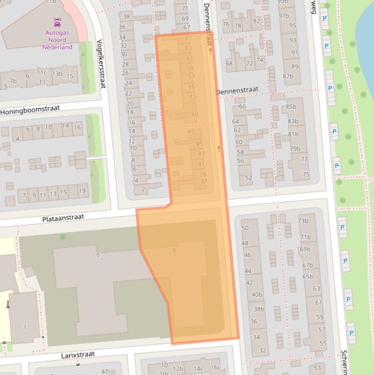 Kaart van postcodegebied 8924CG.