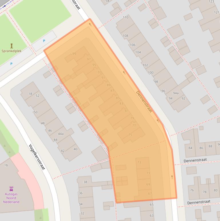 Kaart van postcodegebied 8924CH.