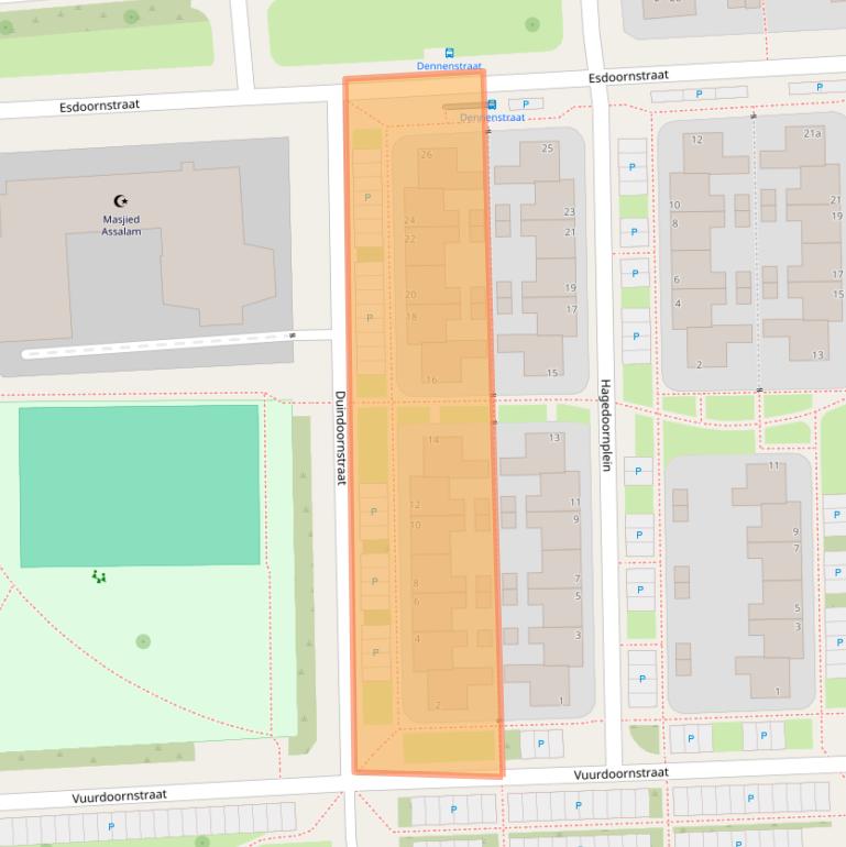 Kaart van postcodegebied 8924CX.