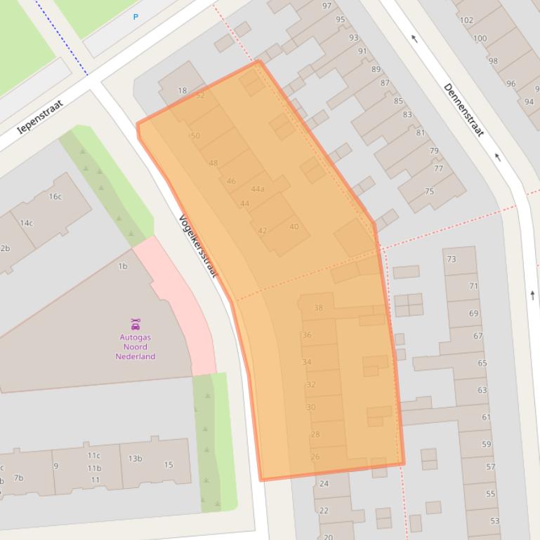 Kaart van postcodegebied 8924EC.