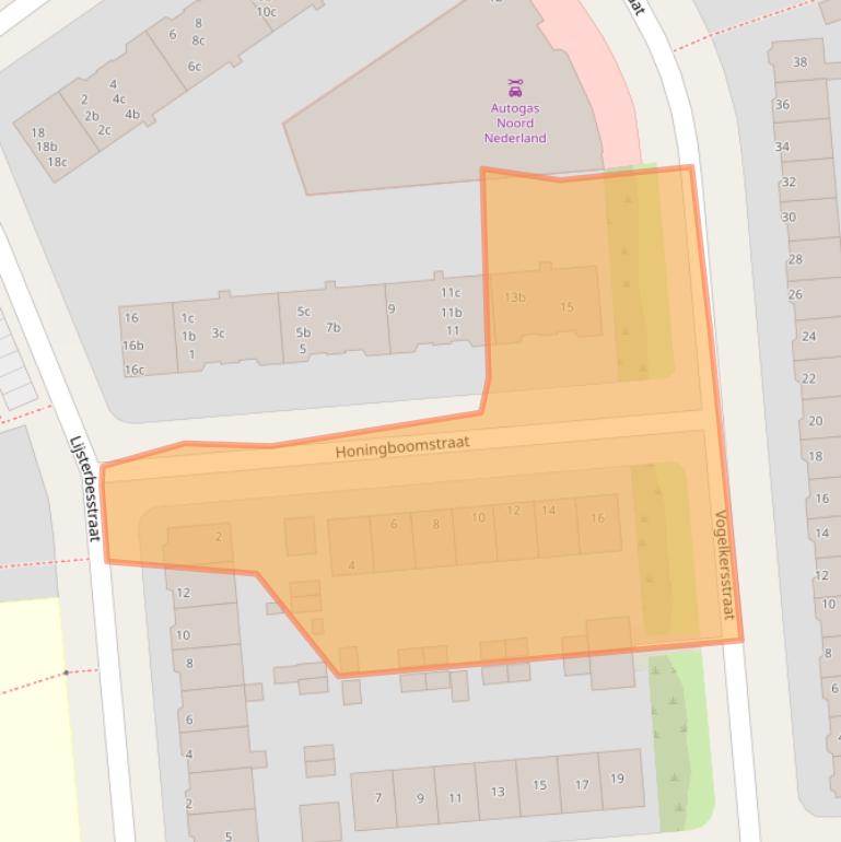 Kaart van postcodegebied 8924EE.