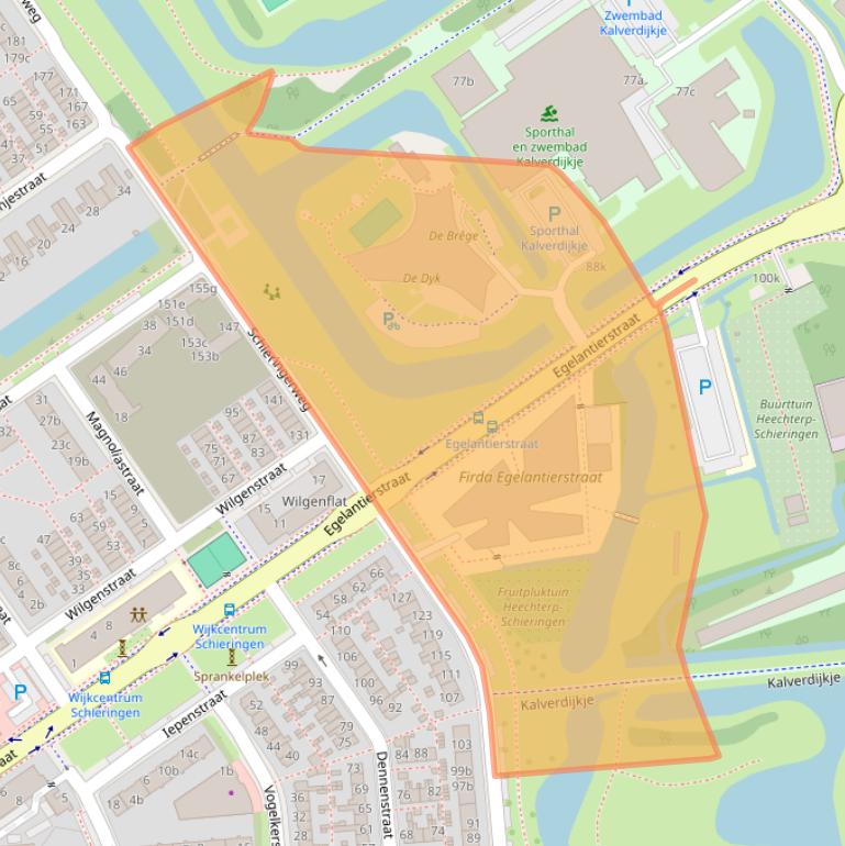 Kaart van postcodegebied 8924EP.