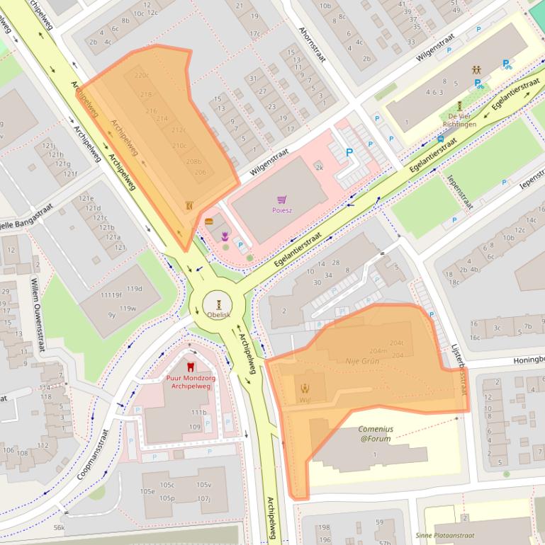 Kaart van postcodegebied 8924EX.