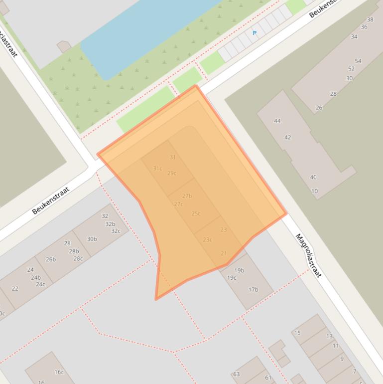 Kaart van postcodegebied 8924GD.