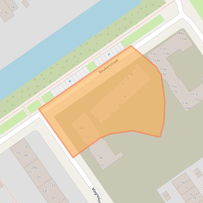 Kaart van postcodegebied 8924GK.