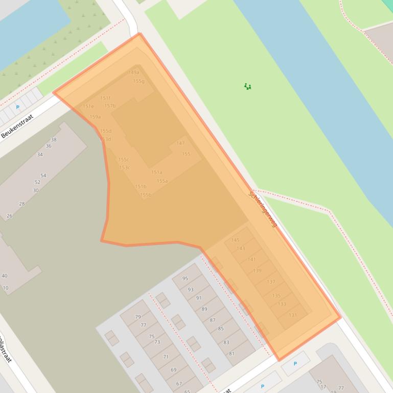 Kaart van postcodegebied 8924GL.