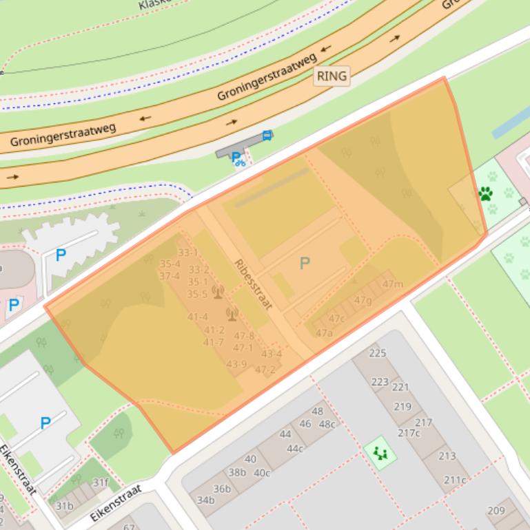 Kaart van postcodegebied 8924JC.