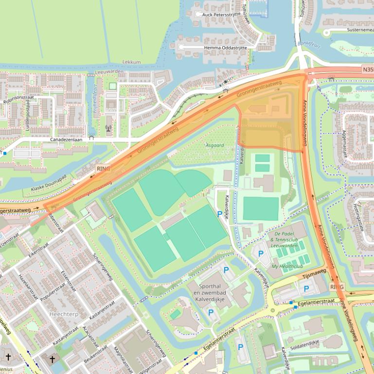 Kaart van postcodegebied 8924JH.