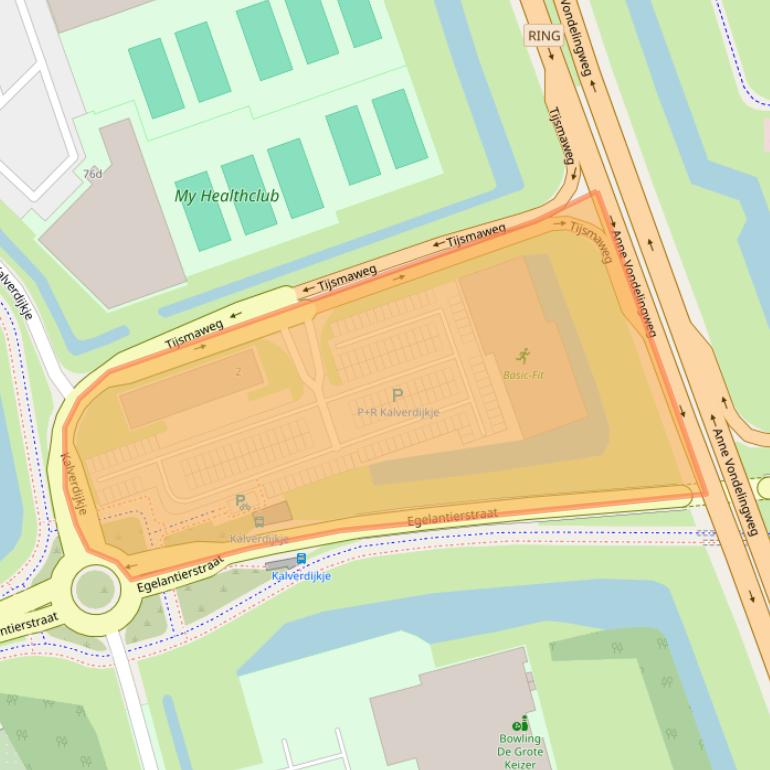 Kaart van postcodegebied 8924JP.