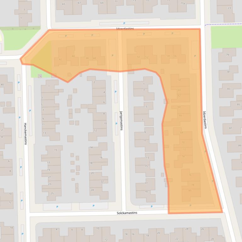 Kaart van postcodegebied 8925AJ.