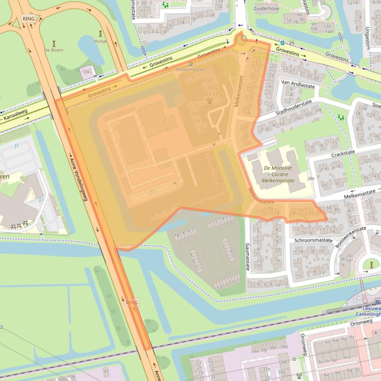 Kaart van postcodegebied 8925AP.