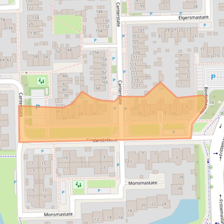 Kaart van postcodegebied 8925BC.