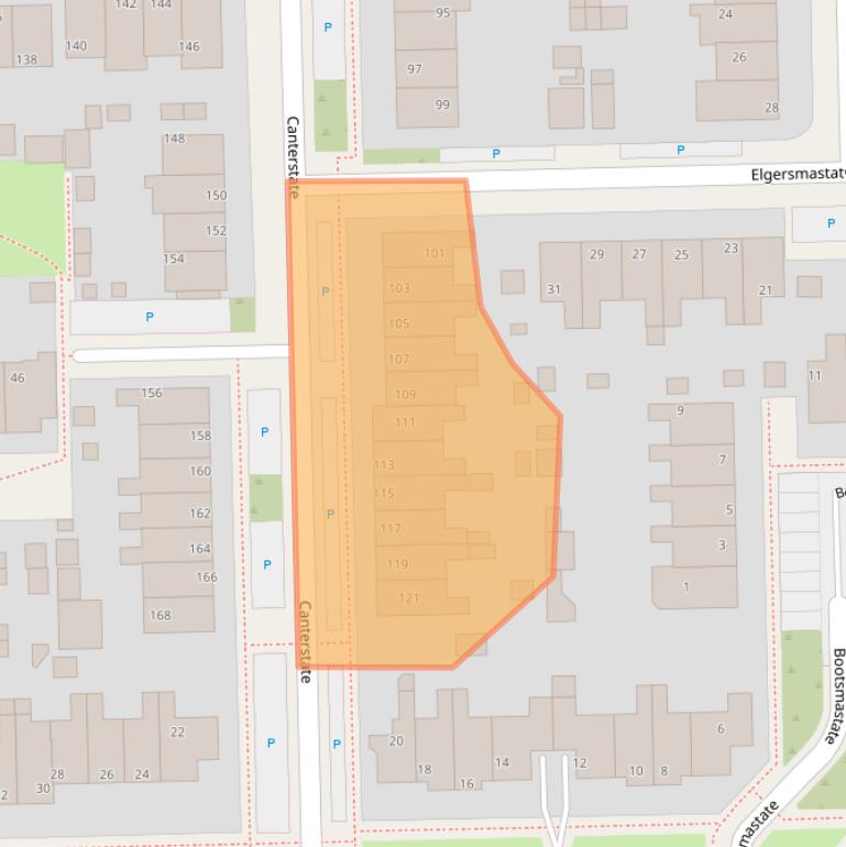 Kaart van postcodegebied 8925BK.