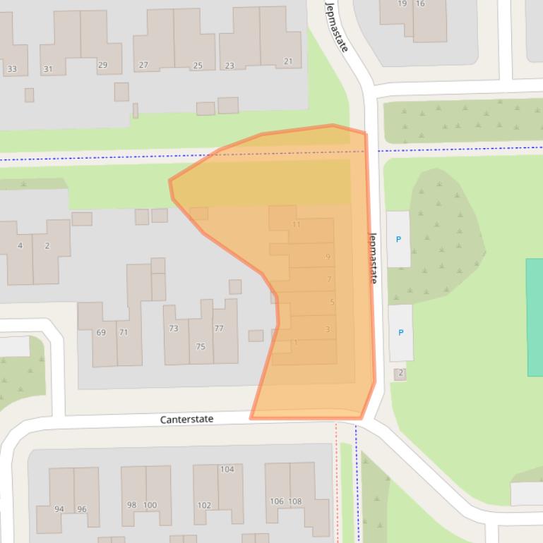 Kaart van postcodegebied 8925BS.