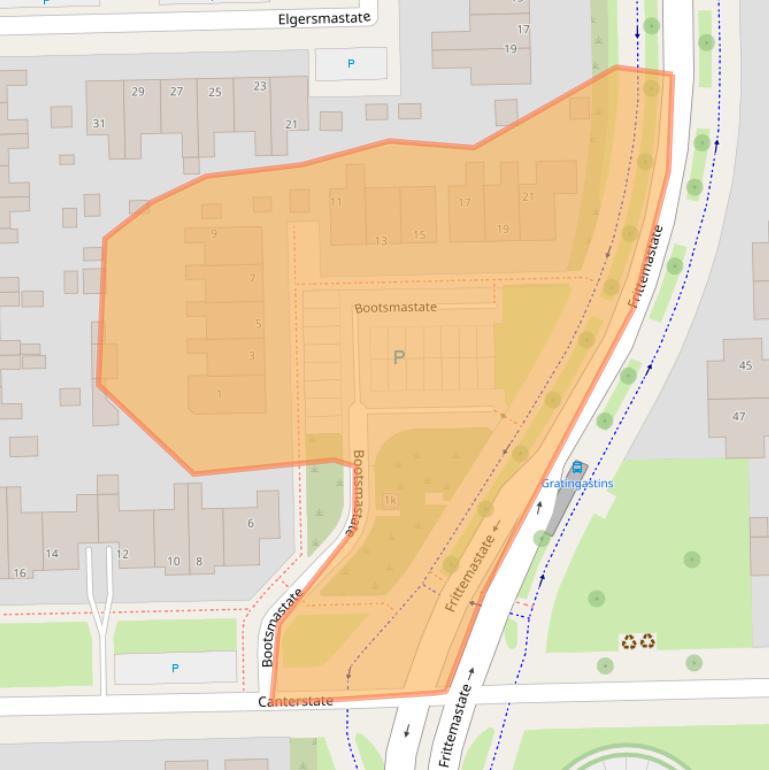 Kaart van postcodegebied 8925BX.