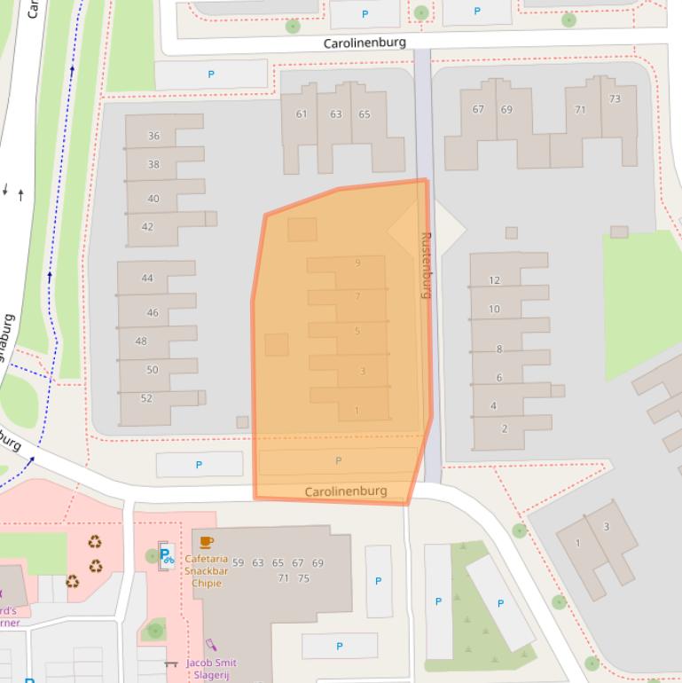 Kaart van postcodegebied 8925CE.