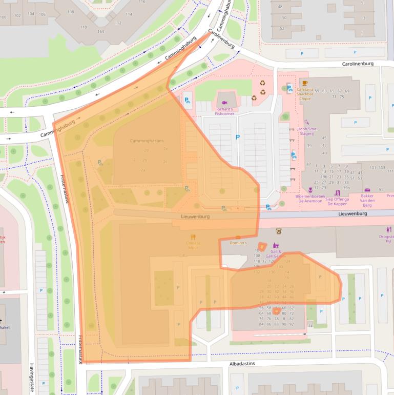 Kaart van postcodegebied 8925CK.