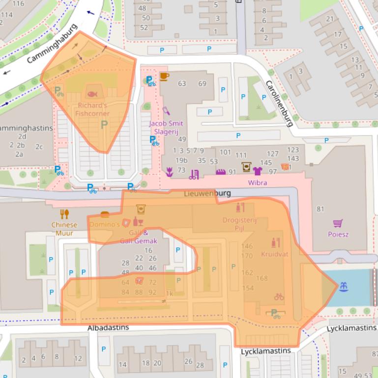 Kaart van postcodegebied 8925CL.