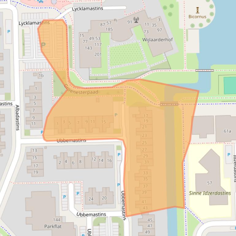 Kaart van postcodegebied 8925CV.