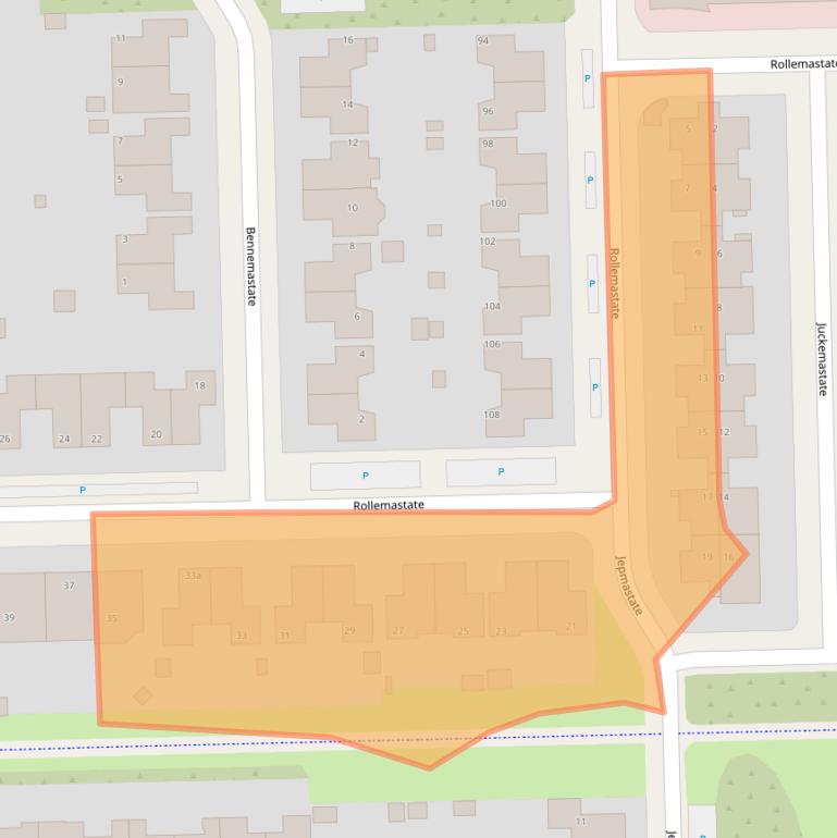 Kaart van postcodegebied 8925DA.