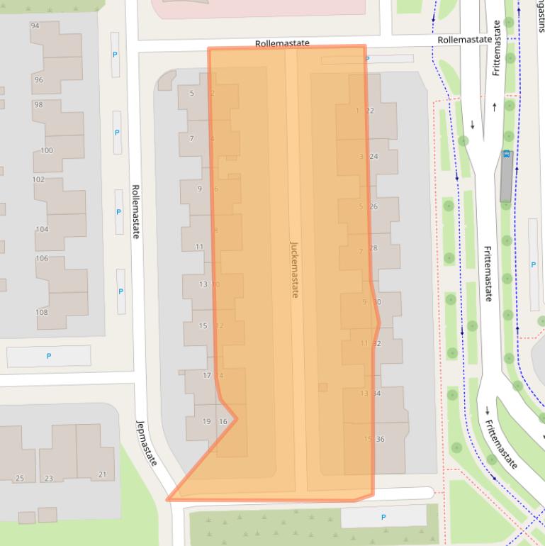 Kaart van postcodegebied 8925DG.