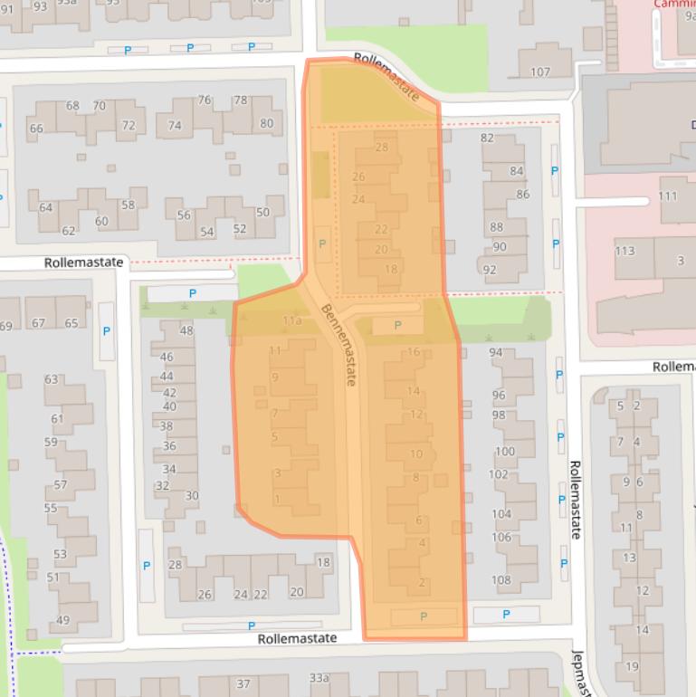 Kaart van postcodegebied 8925DH.