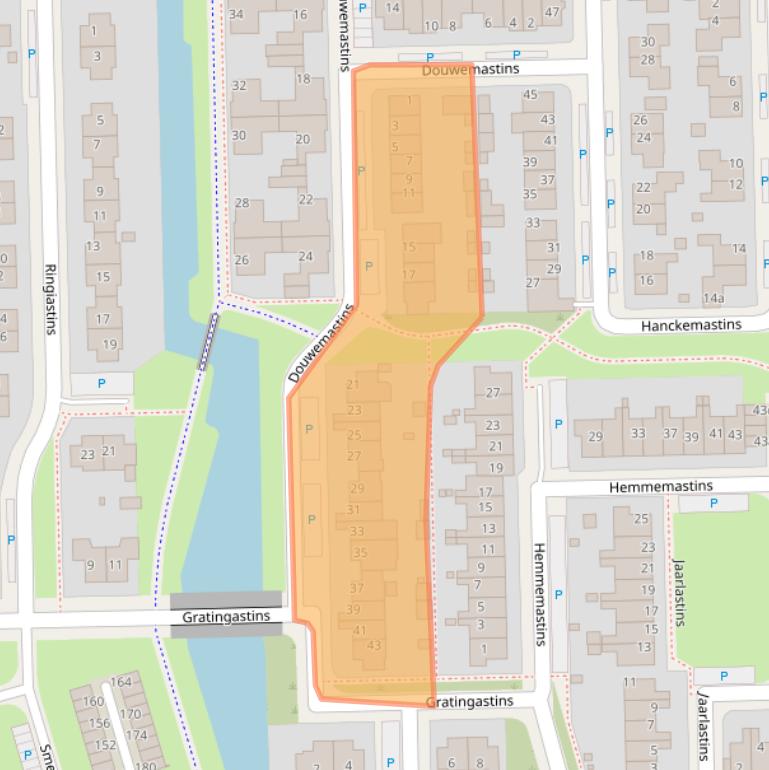 Kaart van postcodegebied 8925EA.