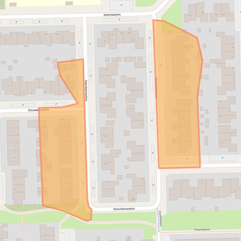Kaart van postcodegebied 8925EC.