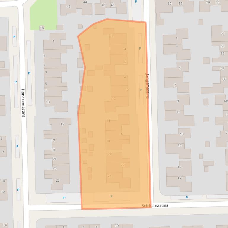 Kaart van postcodegebied 8925EG.