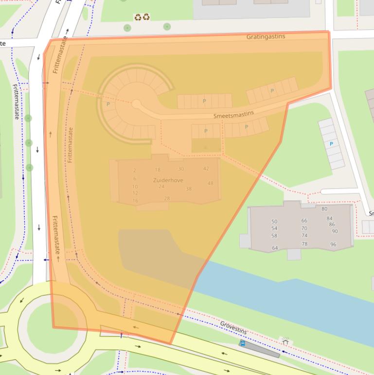 Kaart van postcodegebied 8925GS.