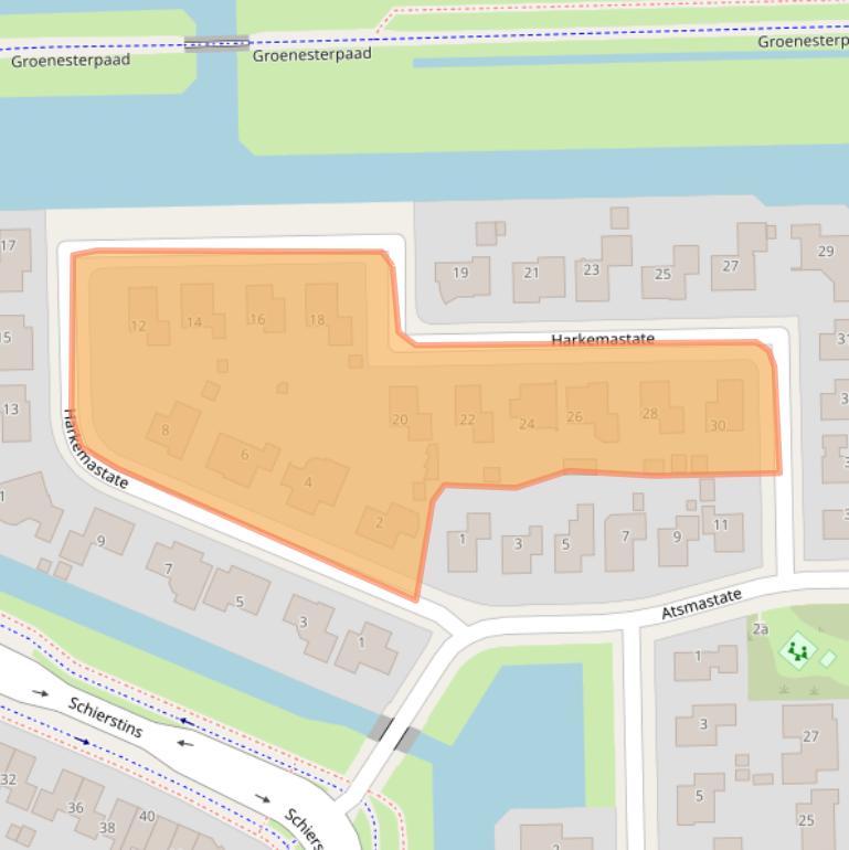 Kaart van postcodegebied 8925HC.