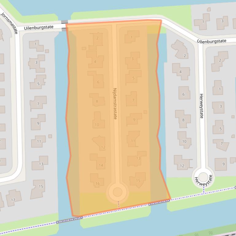 Kaart van postcodegebied 8925HL.