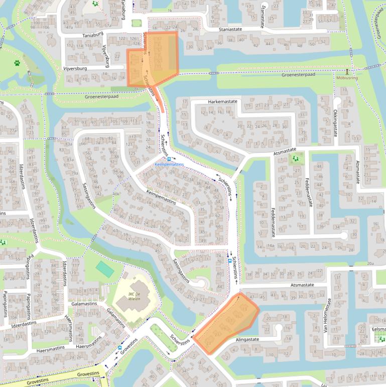 Kaart van postcodegebied 8925JA.