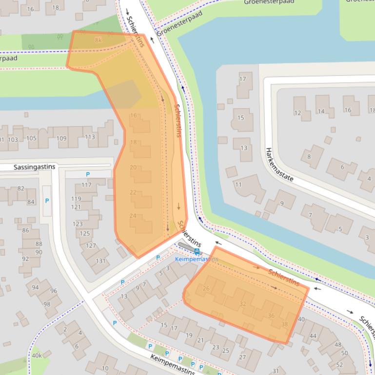 Kaart van postcodegebied 8925JB.