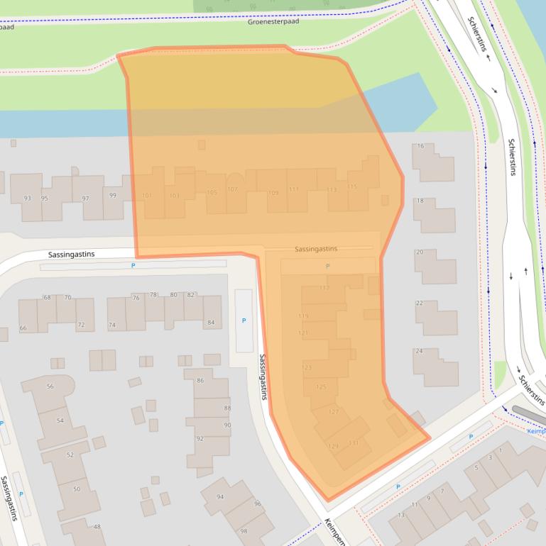 Kaart van postcodegebied 8925JL.