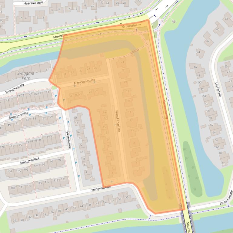 Kaart van postcodegebied 8925LA.