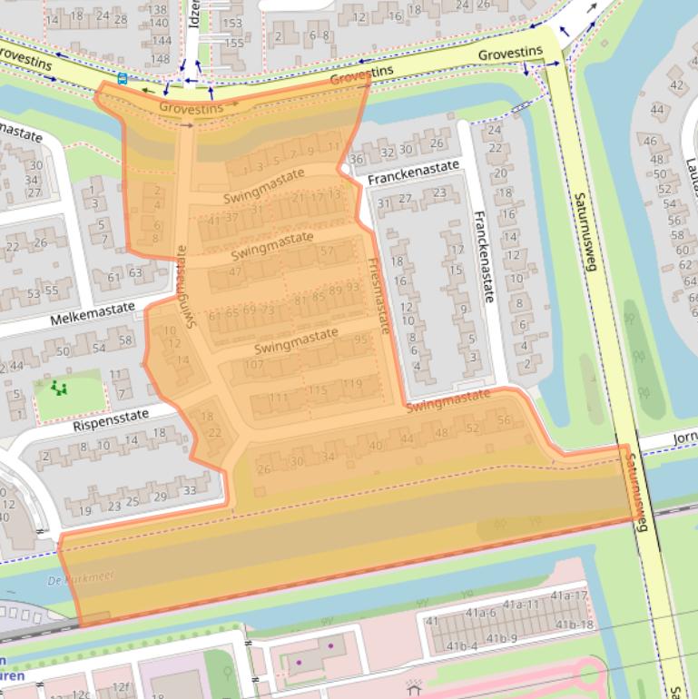 Kaart van postcodegebied 8925LD.