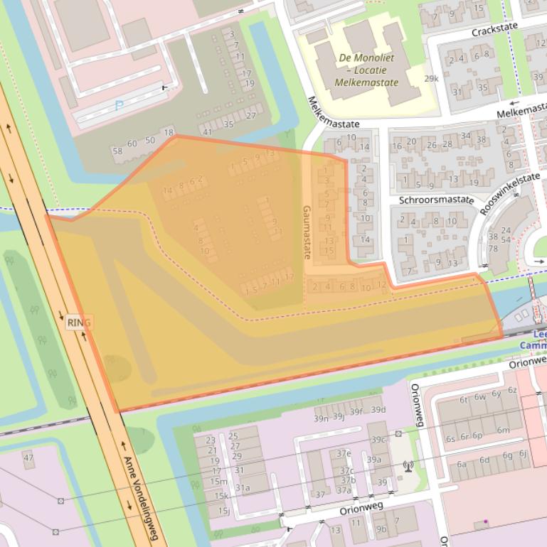 Kaart van postcodegebied 8925LH.