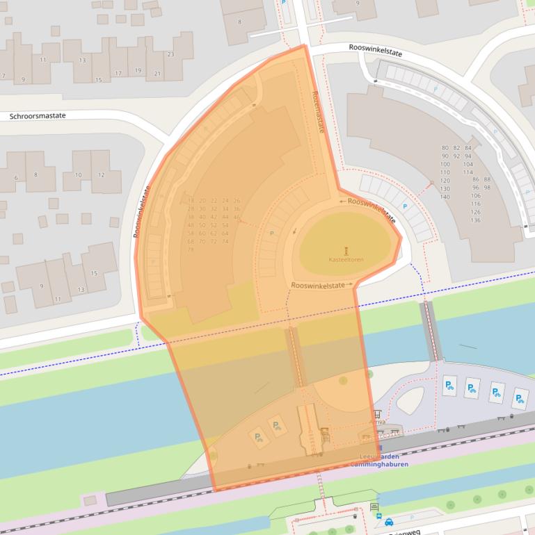 Kaart van postcodegebied 8925LJ.