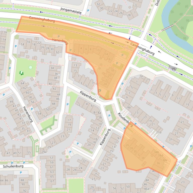 Kaart van postcodegebied 8926KB.