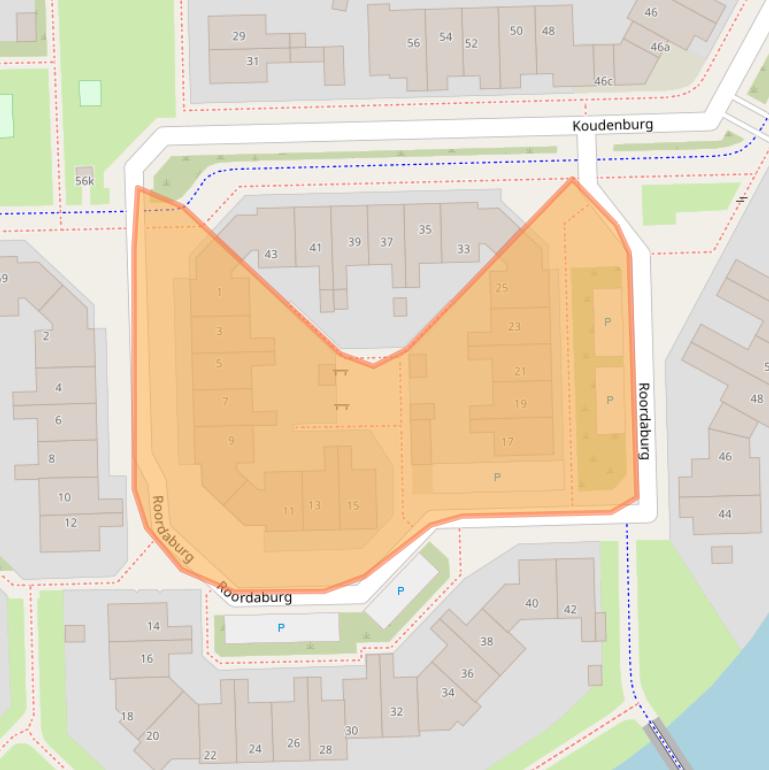 Kaart van postcodegebied 8926KE.