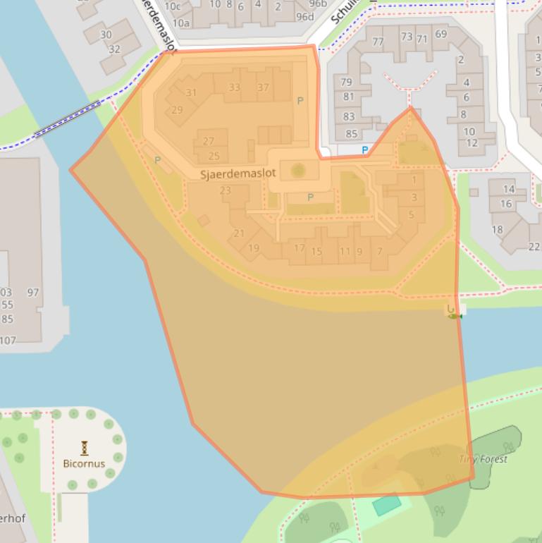 Kaart van postcodegebied 8926KJ.