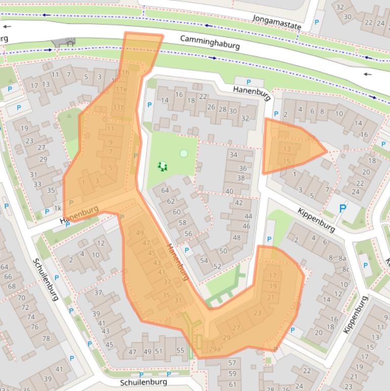 Kaart van postcodegebied 8926KT.