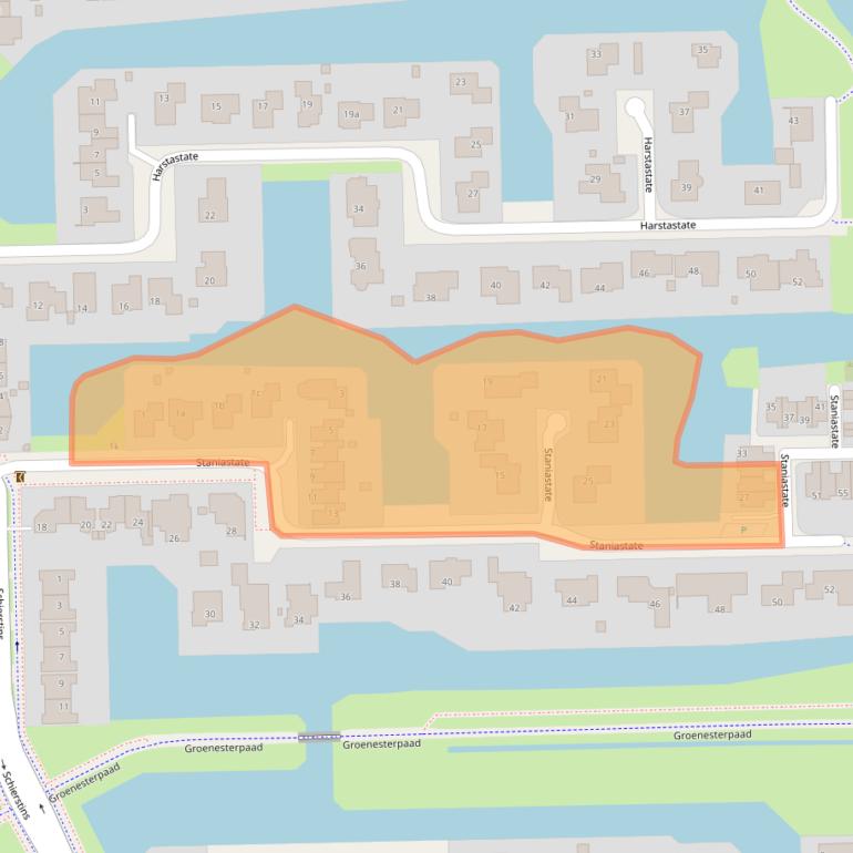 Kaart van postcodegebied 8926LA.