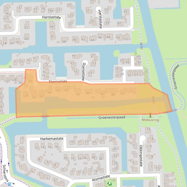 Kaart van postcodegebied 8926LD.