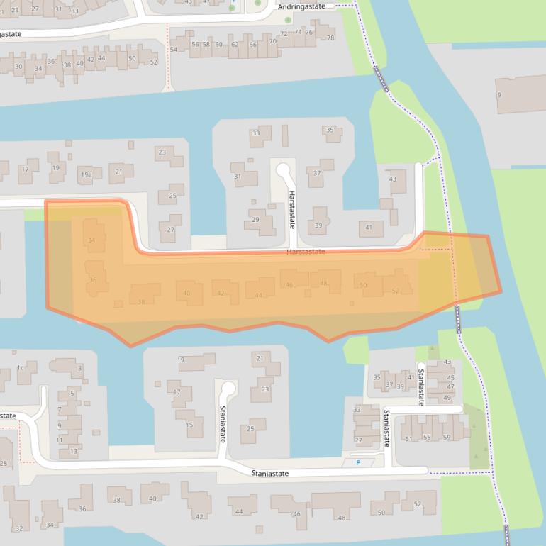 Kaart van postcodegebied 8926LJ.