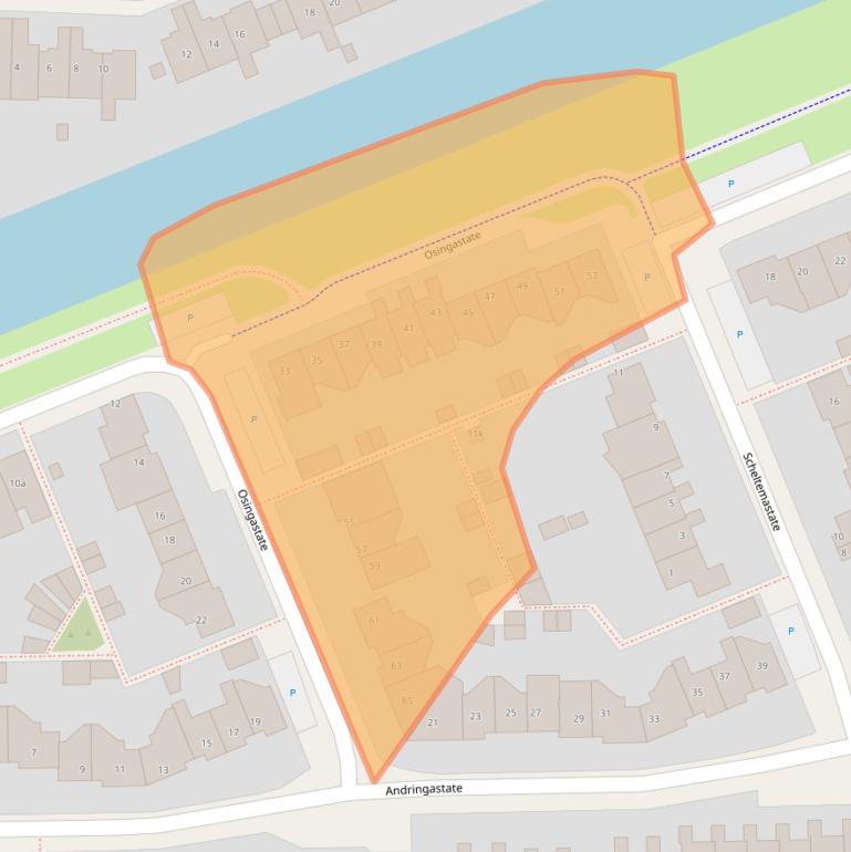 Kaart van postcodegebied 8926LL.