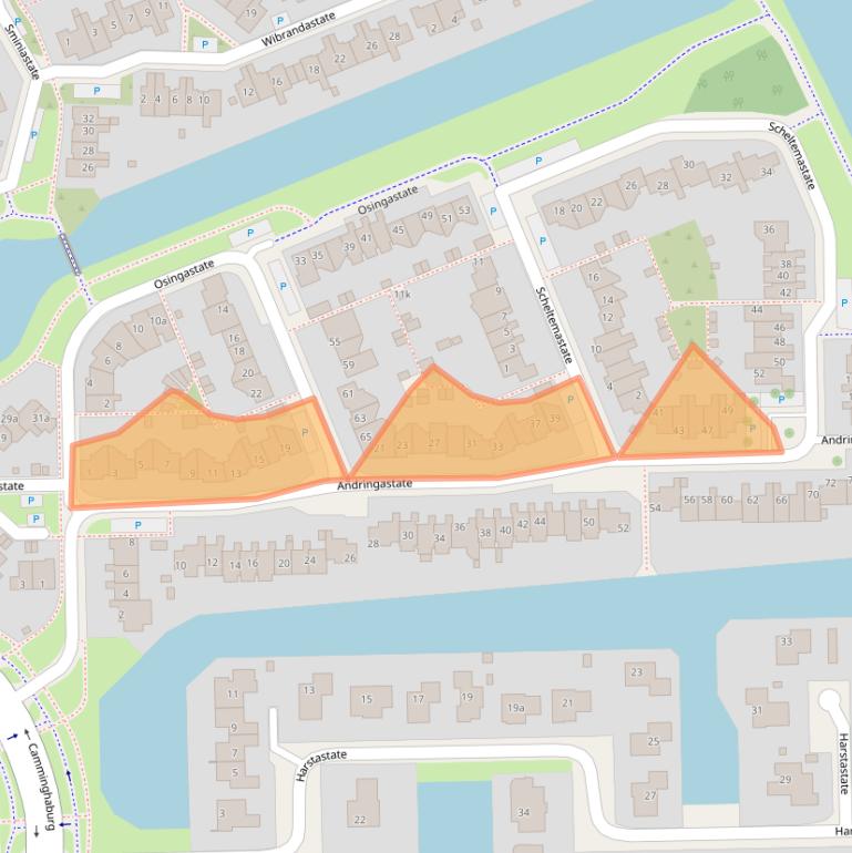 Kaart van postcodegebied 8926LN.