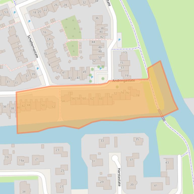 Kaart van postcodegebied 8926LR.