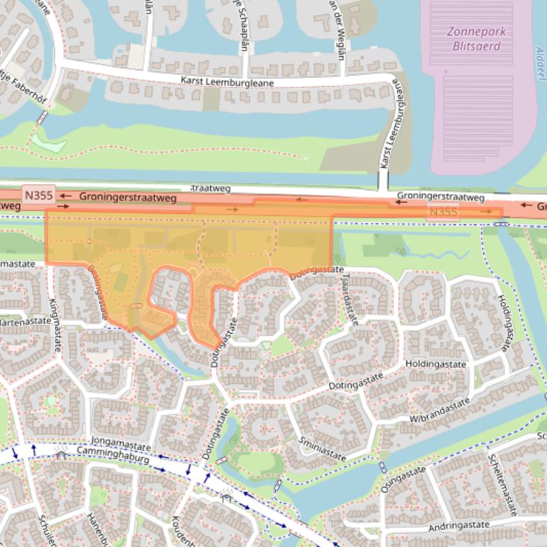 Kaart van postcodegebied 8926MZ.